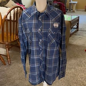 Men’s Size XL Wrangler Western Snap Up Shirt, NWT